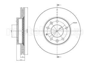 Metelli MET-DBR23-0901C Metelli Brake Rotor for Mazda