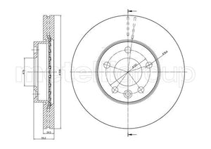 Metelli MET-DBR23-0773C Metelli Brake Rotor VW / VW Lcv