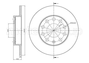 Metelli MET-DBR23-0748C Metelli Brake Rotor Audi / Seat