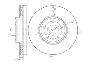 Metelli MET-DBR23-0917C Metelli Brake Rotor Audi