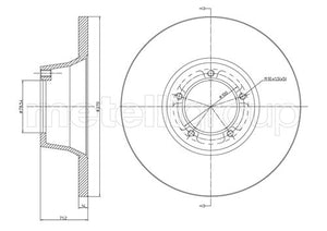 Metelli MET-DBR23-0162 Metelli Brake Rotor Ford Lcv Truck