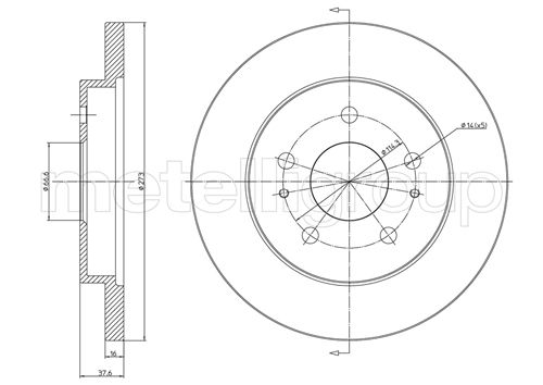 Metelli MET-DBR23-0841 Metelli Brake Rotor Daihatsu