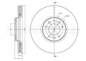 Metelli MET-DBR23-0886C Metelli Brake Rotor Citro+N / Fiat/ Peug/ for Toyota