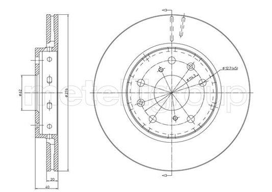 Metelli MET-DBR23-1217C Metelli Brake Rotor Suzuki
