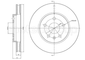 Metelli MET-DBR23-1006C Metelli Brake Rotor Chevrolet / Opel / Saab