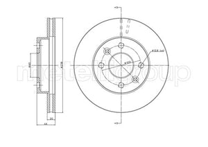 Metelli MET-DBR23-0067 Metelli Brake Rotor Renault