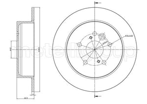 Metelli MET-DBR23-0803C Metelli Brake Rotor for Toyota
