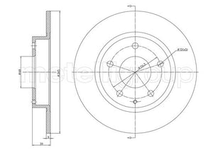 Metelli MET-DBR23-1524C Metelli Brake Rotor for Mazda