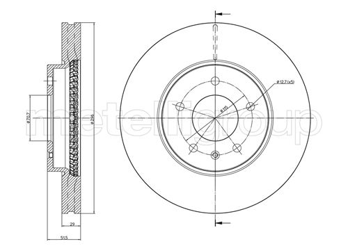 Metelli MET-DBR23-0894C Metelli Brake Rotor Chevrolet / Opel