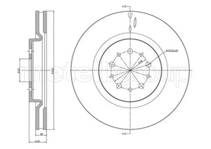 Metelli MET-DBR23-1039C Metelli Brake Rotor Alfa Romeo