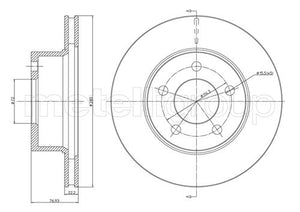 Metelli MET-DBR23-0332 Metelli Brake Rotor Jeep
