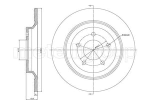 Metelli MET-DBR23-1081C Metelli Brake Rotor for Mazda