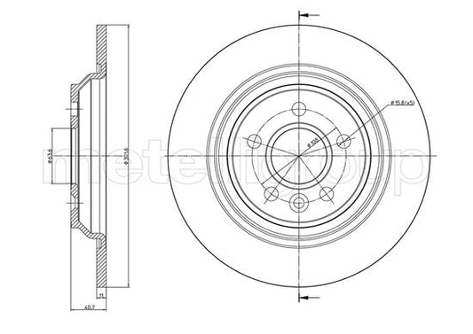 Metelli MET-DBR23-0992C Metelli Brake Rotor Volvo