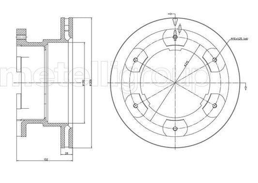 Metelli MET-DBR23-0990 Metelli Brake Rotor Iveco