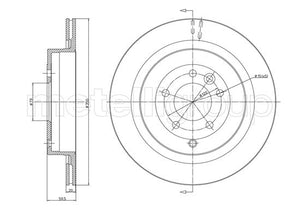 Metelli MET-DBR23-1127C Metelli Brake Rotor Land Rover