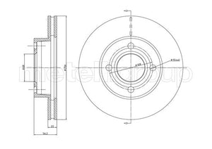 Metelli MET-DBR23-0234 Metelli Brake Rotor Audi
