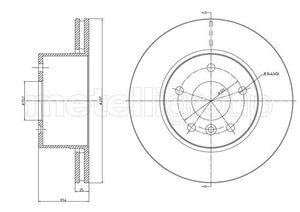 Metelli MET-DBR23-1091C Metelli Brake Rotor Land Rover
