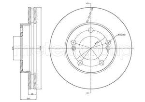 Metelli MET-DBR23-1645C Metelli Brake Rotor Ssangyong