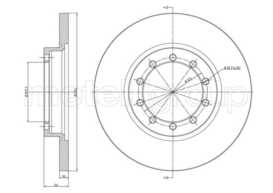 Metelli MET-DBR23-1469C Metelli Brake Rotor Ford Lcv Truck