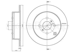 Metelli MET-DBR23-0636 Metelli Brake Rotor for Toyota