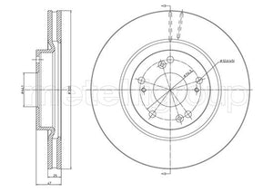 Metelli MET-DBR23-1356C Metelli Brake Rotor Honda