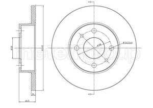 Metelli MET-DBR23-0156 Metelli Brake Rotor Fiat / Lancia