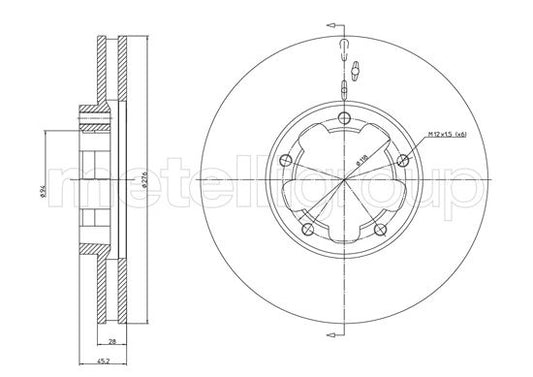 Metelli MET-DBR23-1177 Metelli Brake Rotor Renault Lcv Truck