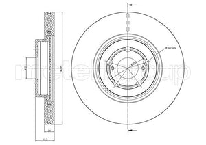 Metelli MET-DBR23-0854C Metelli Brake Rotor for Toyota