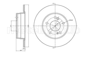 Metelli MET-DBR23-0299 Metelli Brake Rotor Mercedes Benz