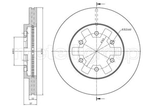 Metelli MET-DBR23-1616 Metelli Brake Rotor for Nissan Lcv