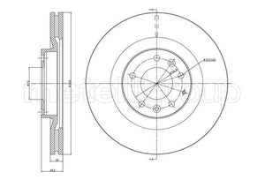 Metelli MET-DBR23-1306C Metelli Brake Rotor for Mazda