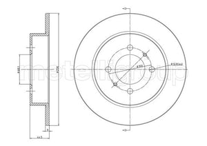 Metelli MET-DBR23-1083C Metelli Brake Rotor for Nissan
