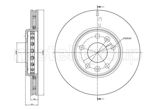 Metelli MET-DBR23-0942C Metelli Brake Rotor Renault