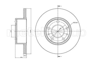 Metelli MET-DBR23-0779 Metelli Brake Rotor Iveco
