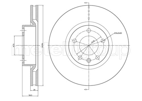Metelli MET-DBR23-0441 Metelli Brake Rotor Opel