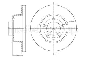 Metelli MET-DBR23-0690 Metelli Brake Rotor for Nissan / Opel / Renault