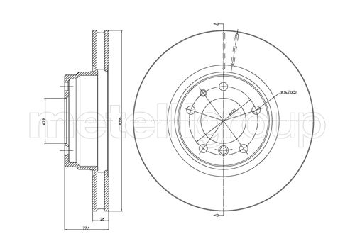 Metelli MET-DBR23-0399 Metelli Brake Rotor BMW