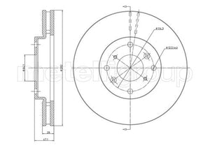 Metelli MET-DBR23-0577 Metelli Brake Rotor Honda