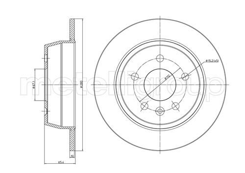 Metelli MET-DBR23-0417 Metelli Brake Rotor Mercedes Benz/ Lcv Truck