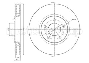 Metelli MET-DBR23-0780C Metelli Brake Rotor Chrysler