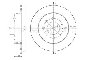 Metelli MET-DBR23-1114C Metelli Brake Rotor Mitsubishi