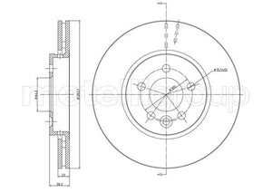 Metelli MET-DBR23-0643 Metelli Brake Rotor Rover