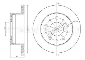Metelli MET-DBR23-0732 Metelli Brake Rotor Citro+N / Fiat / Peugeot