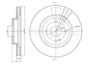 Metelli MET-DBR23-0619 Metelli Brake Rotor for Mazda