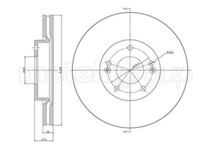 Metelli MET-DBR23-0927C Metelli Brake Rotor Hyundai / Kia