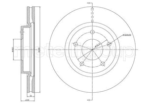 Metelli MET-DBR23-1252C Metelli Brake Rotor for Nissan