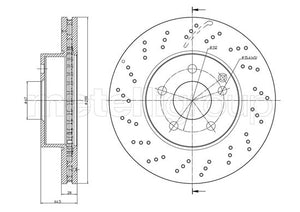 Metelli MET-DBR23-1409FC Metelli Brake Rotor Mercedes Benz