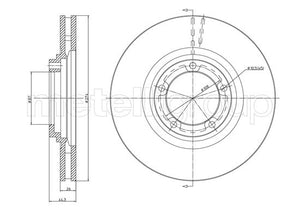 Metelli MET-DBR23-1079C Metelli Brake Rotor Hyundai Lcv