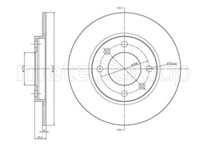 Metelli MET-DBR23-0271 Metelli Brake Rotor Citro+N /Lcv / Peugeot