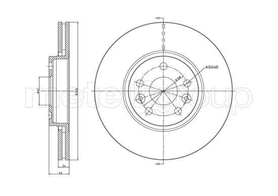 Metelli MET-DBR23-1151C Metelli Brake Rotor Renault